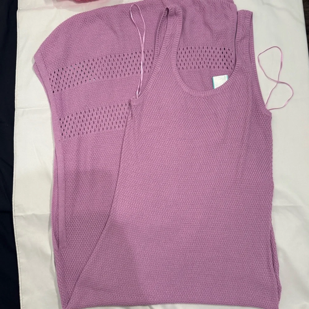 Anthropologie Seafolly Austrailia Lilac Terrain Beach Cover Up Dress M NEW - Picture 5 of 6